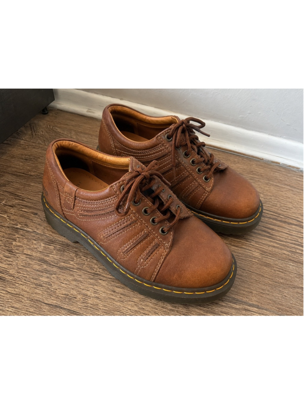 Dr. Martens Brown Leather Platform Oxford Shoes Women’s Size 6 EU 37